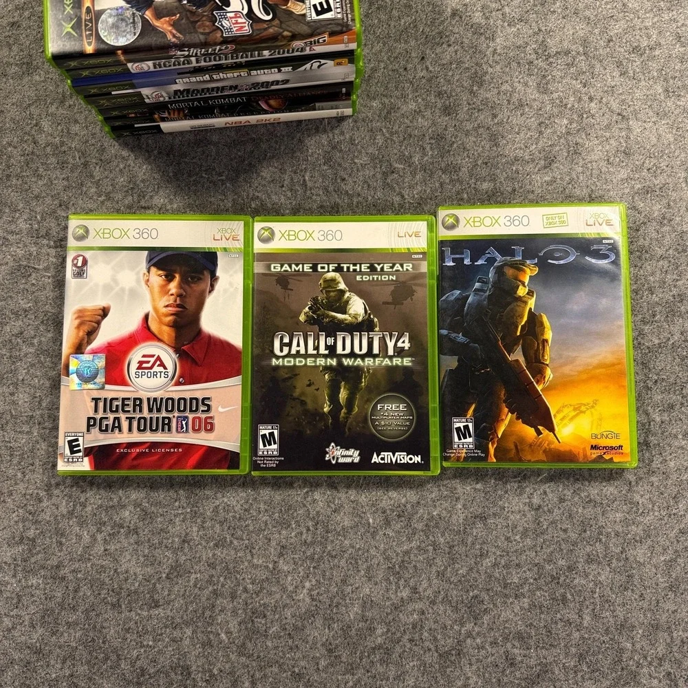 Microsoft Xbox Lot 16 Games Xbox One 360 Original COD Halo GTA Madden NBA UNTEST